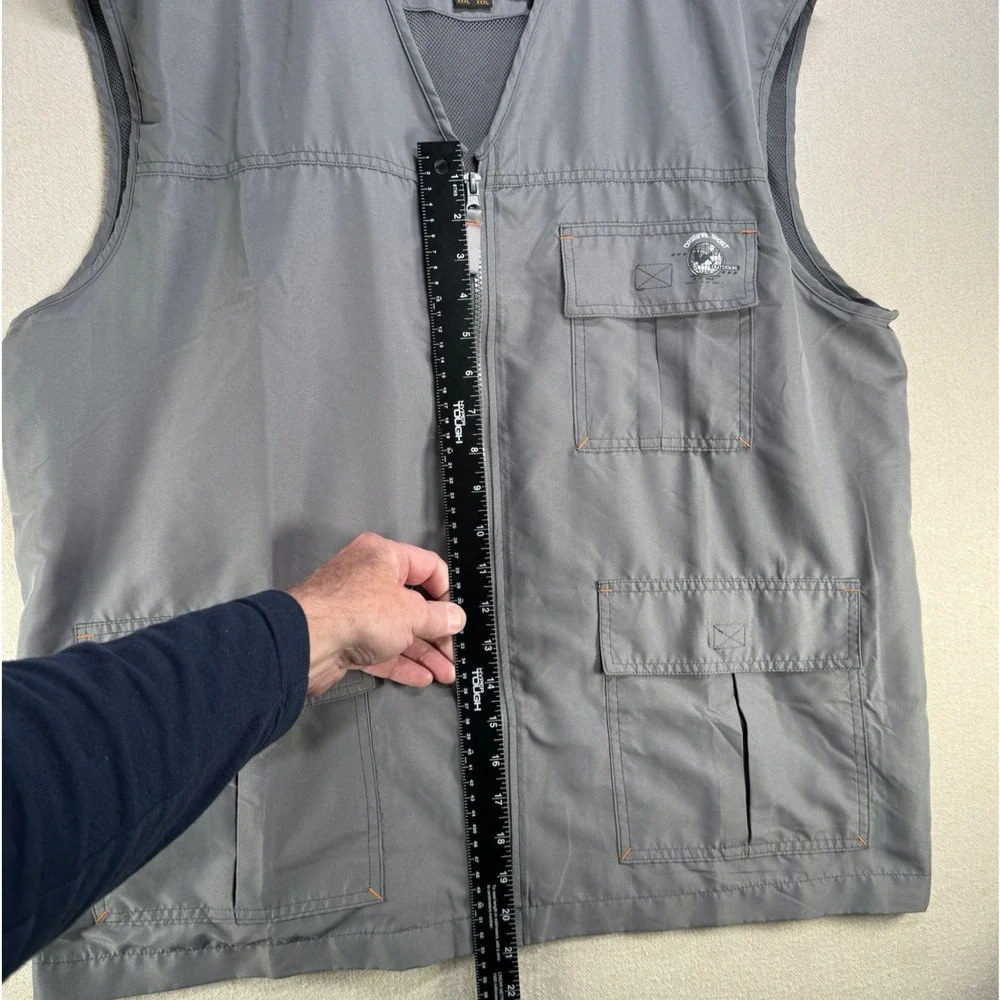 Atlas for Men Lightweight Fishing Vest XL Men's Gray Zip Pockets Lined Outdoor - Picture 6 of 8
